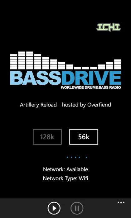 Bassdrive Windows Phone 7 App Screenshot