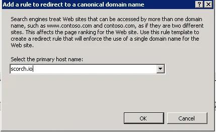 Canonical domain name configuration